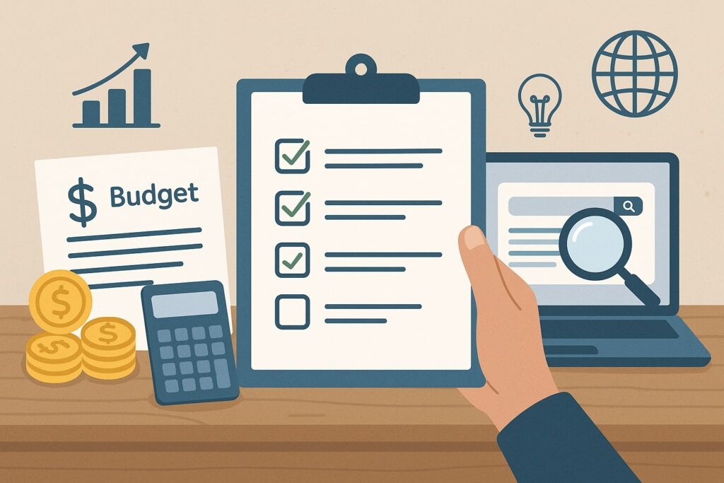 Pre-Visit Strategy: Budget, List, and Lightweight Research