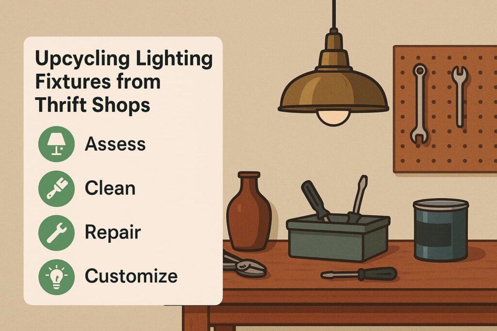 Upcycling Lighting Fixtures from Thrift Shops