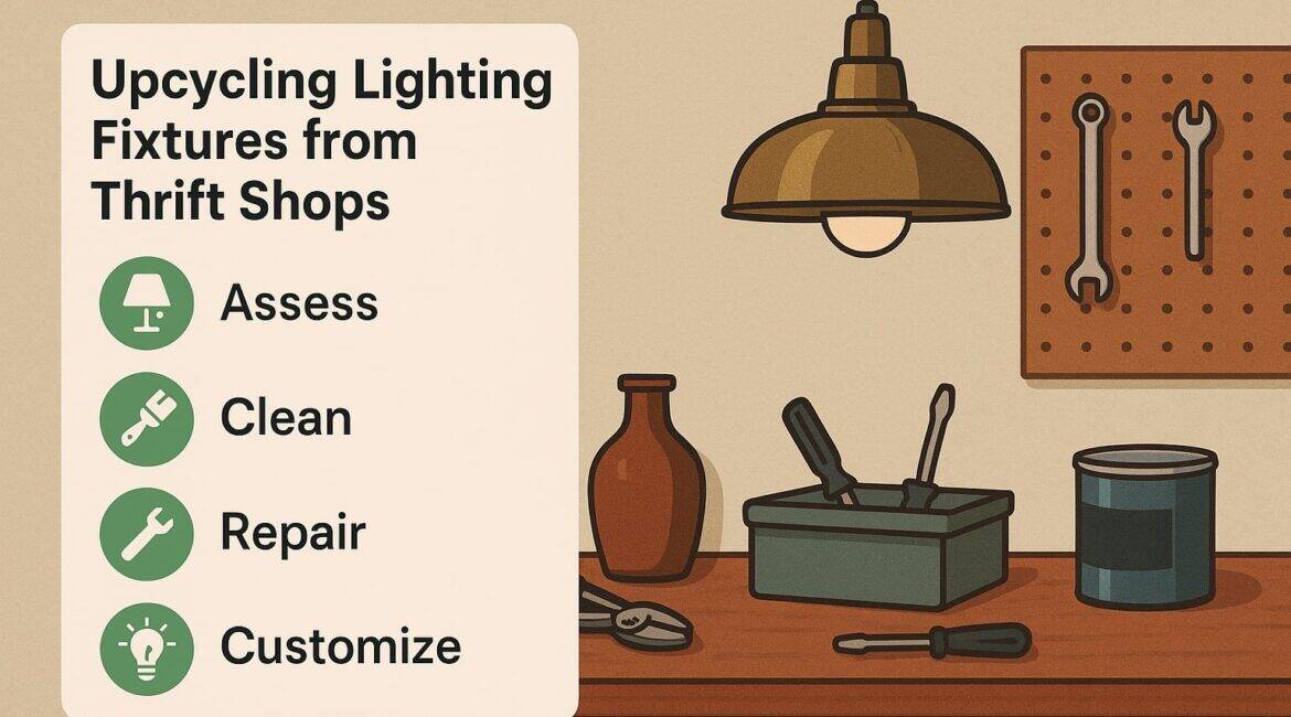 Upcycling Lighting Fixtures from Thrift Shops